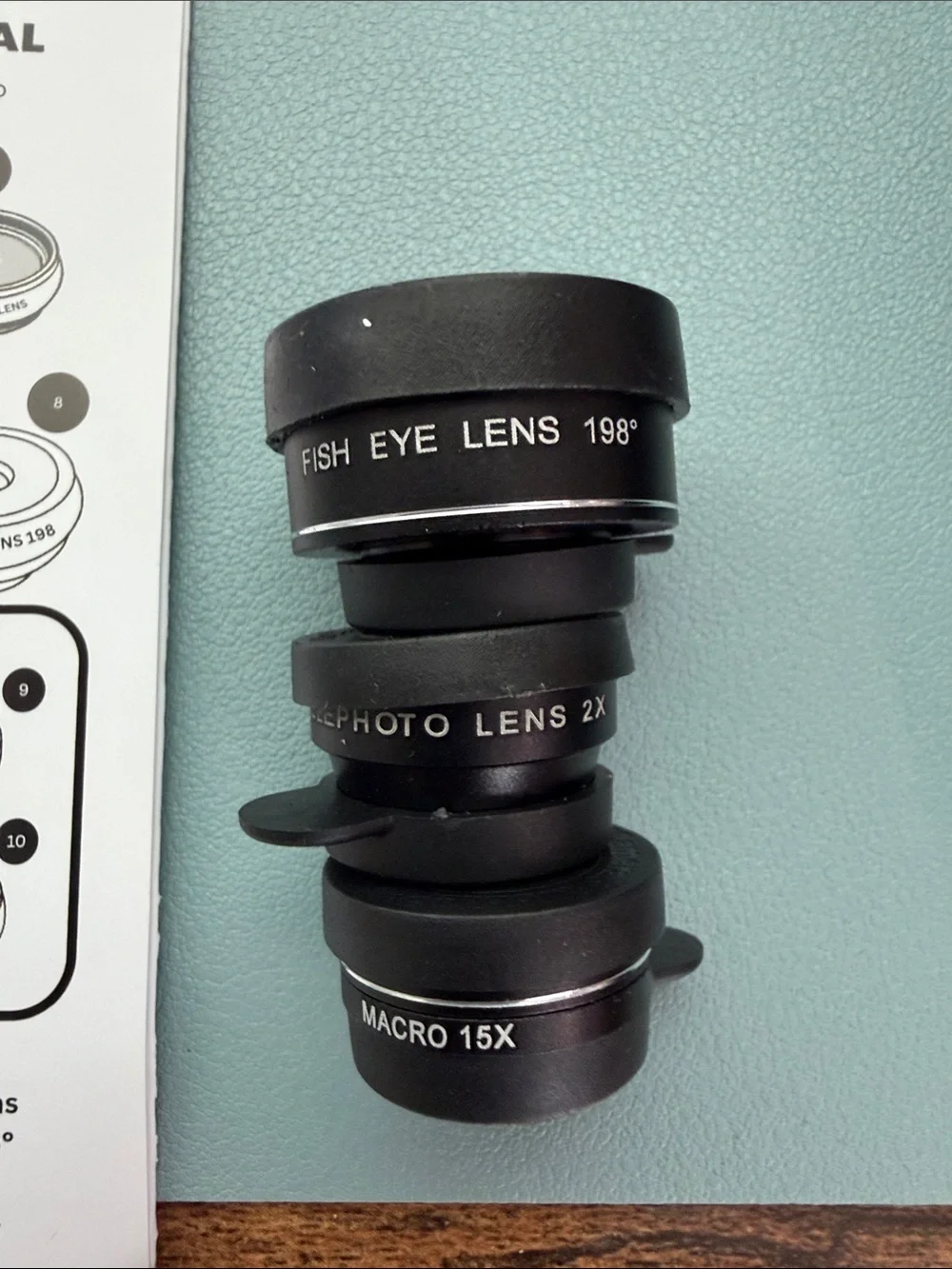 CHUZHAO Twin-Lens Retro Camera with Black Mobile Lens Accessory Kit